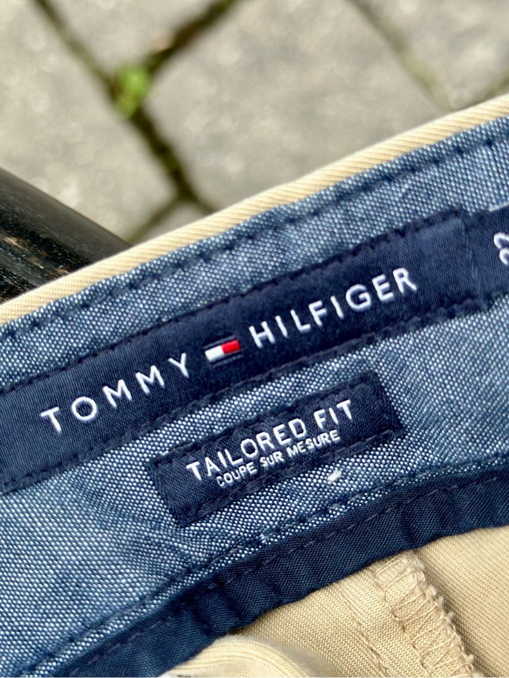 Tommy Hilfiger Tailored Fit Khaki Chino Pants 32 x 34 Men’s Beige - Picture 3 of 8
